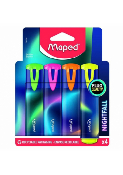 Zakreślacz Nightfall 4 kolory MAPED