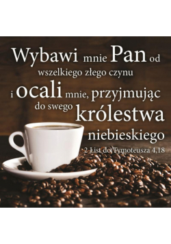 Podstawka korkowa - Wybawi mnie Pan KAWA