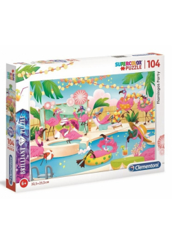 Puzzle 104 Brilliant Flamingos Party