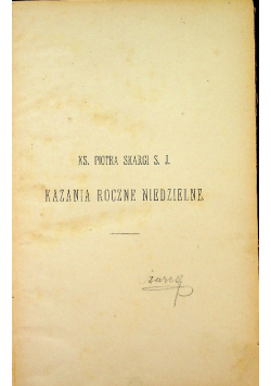Kazania roczne niedzielne 1884 r.