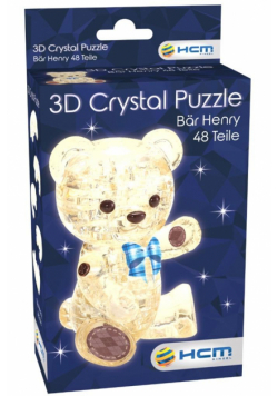 Crystal puzzle Miś Henry brązowy