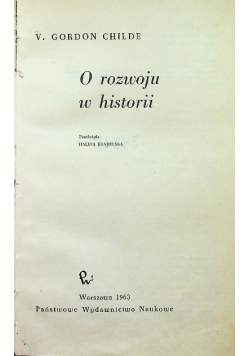 O rozwoju w historii
