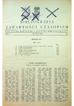 Bibliografia zawartości czasopism indeksy 1973