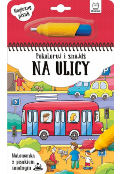 Pokoloruj i znajdź Na ulicy Malowanka z pisakiem wodnym