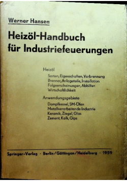 Heizol Handbuch fur Industriefeuerungen