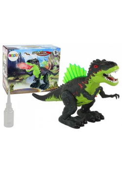 Dinozaur ziejący ogniem zielony