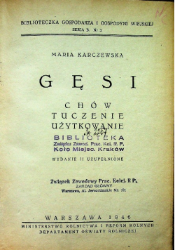 Gęsi 1946 r.
