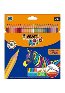 Kredki Kids Eco Evolution Stripes 24 kolory BIC