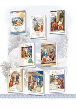 Karnet B6 Boże Nar. Lakierowany Religia (10sz) MIX