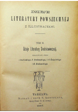 Dzieje Literatury Powszechnej Tom II 1887 r.