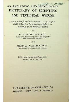 An Explaining and pronouncing Dictionary of scientific and technical words