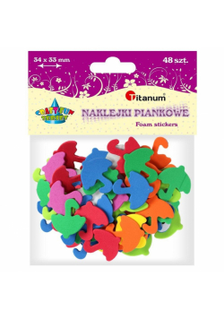 Naklejki piankowe parasolki 34x33mm mix 48szt