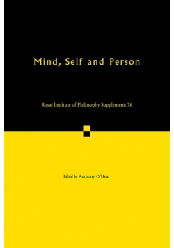 Mind, Self and Person