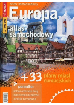 Atlas samoch. EUROPA 1:1 800 000 +49 miast DEMART