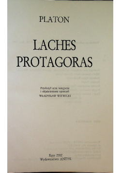 Laches Protagoras