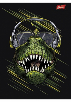 Zeszyt A5 w kratkę 32 kartki T-Rex 15 sztuk mix