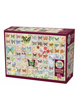 Puzzle 2000 Motyle i kwiaty
