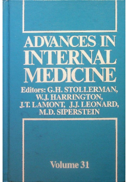 Advances in internal medicine volume 31