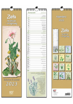 Kalendarz 2023 paskowy 13 planszowy Zioła