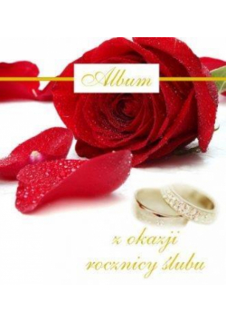 Album z okazji rocznicy ślubu (czerwona róża)