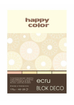 Blok A5/20K Deco Ecru 170g HAPPY COLOR