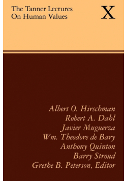 The Tanner Lectures on Human Values