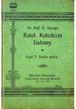 Katolicki Katechizm Ludowy  1911 r.