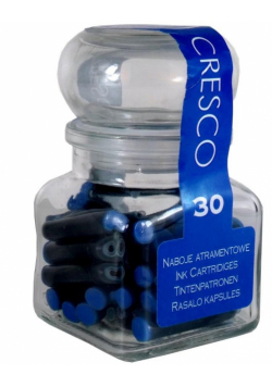 Naboje do piór niebieskie słoiczek 30 sztuk