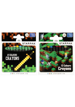 Kredki woskowe 12 kolorów Pixel Game
