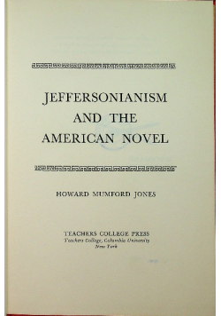 Jeffersonianism and the American Novel
