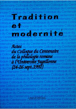 Tradition Et Modertnite