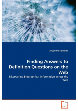 Finding Answers to Definition Questions on the Web