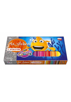 Plastelina brokatowa 10 kolorów