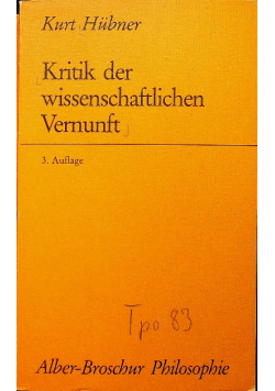 Kritik der wissenschaftlichen vernunft