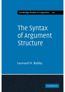 The Syntax of Argument Structure