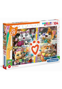 Puzzle 104 Bajka 44 Cats Brokat
