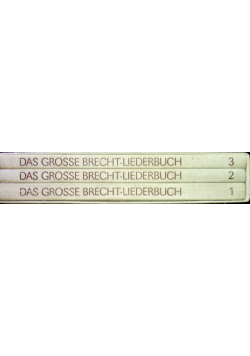 Das große Brecht-Liederbuch Tom 1 do 3