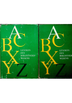 Lexikon des bibliotheks wesens