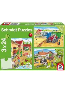 Puzzle 3x24 Praca na wsi G3
