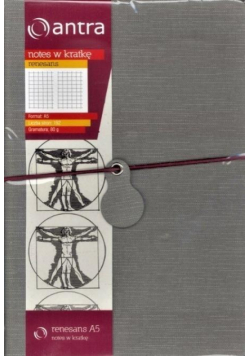Notes A5 Kratka Renesans Szary ANTRA