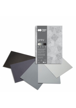 Blok A4/20K Deco Grey 170g HAPPY COLOR