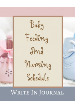 Baby Feeding And Nursing Schedule - Write In Journal - Time, Notes, Diapers - Cream Brown Pastels Pink Blue Abstract