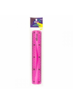 Linijka elastyczna 20 cm różowa STRIGO