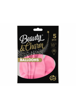 Balony Beauty&Charm pastelowe różowe 5szt