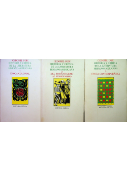 Historia Y Critica De La Literatura Hispanoamericana 1-3