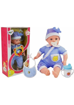 Lalka bobas niebieska 45cm