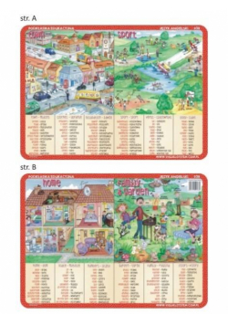 Podkładka edu. 038 - Town, sport, home, family