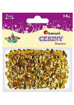 Cekiny 7mm metaliczne złote