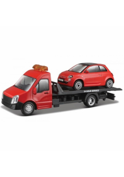 Street Fire Transport W Fiat 500 RED 1:43 BBURAGO