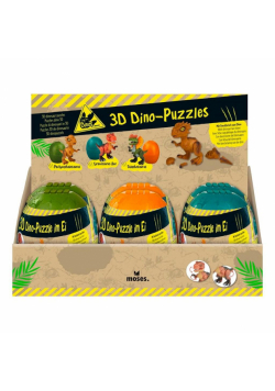 Puzzle Dino 3D w jajku MIX